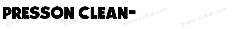 Presson Clean字体转换